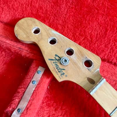 LEFTY! -Fender Precision Bass neck 1970’s - Maple original vintage USA left handed image 2