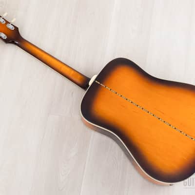 1991 Orville by Gibson Dove Vintage Sunburst Dreadnought Acoustic Electric Guitar w/ Case image 16