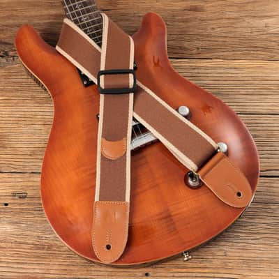 Guitar Strap, Cotton Full Grain Leather Ends Guitar Straps with Pick Pocket for Bass, Electric & Acoustic Guitar, Come with Free Strap Button, 1 Pair Strap Locks and 4 Guitar Picks image 5