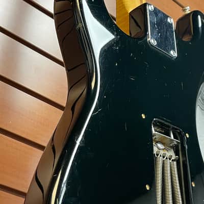 Squier Standard Stratocaster with Maple Fretboard in Black 1993 Made in Mexico image 13