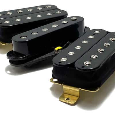 Mod Noiseless HSH Pickup Set, Passive Ceramic Modern Humbucker Bridge & Neck + Noiseless Strat Middle Pickup image 1