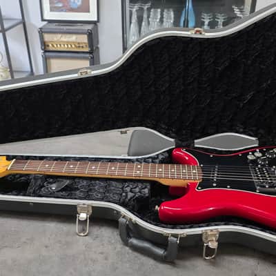 1981 Fender LEAD I Ash Body Light Relic Wine Red Transparent American Vintage 80s Custom Seymour Duncan JB Humbucker Single HS Hardtail USA '54 1954 Stratocaster headstock II Deluxe Case image 3