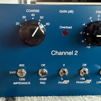Tube-Tech MP 2A Dual Mic Preamplifier / DI - Blue image 3