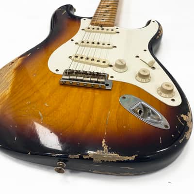 Fender Masterbuilt 58 Stratocaster (Dennis Galuszka), Abby Ybarra Pickups, 2 tone Sunburst Relic image 10