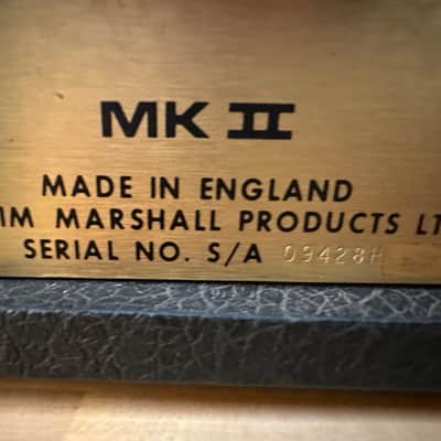 Marshall JMP 1987 MK II 2-Channel 50-Watt Guitar Amp Head 1975 - 1981 - Black image 9