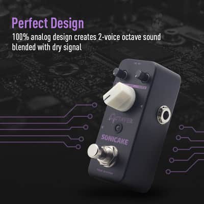 SONICAKE Octave Guitar Pedal Octave Pedal Guitar Effects Pedal Analog Classic Bass Octaver True Bypass(U.S. domestic inventory) image 3