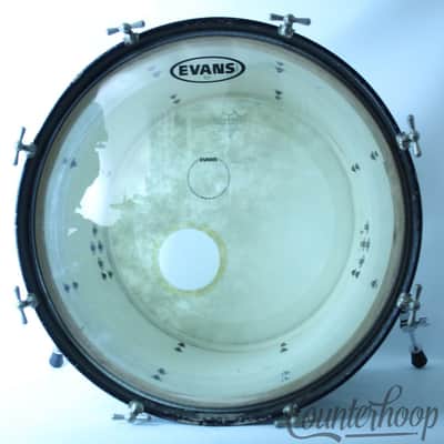 Leedy&Ludwig 20x14"Bass Drum Vintage 50s 3ply Maple Black Wrap Virgin Elkhart,IN image 7