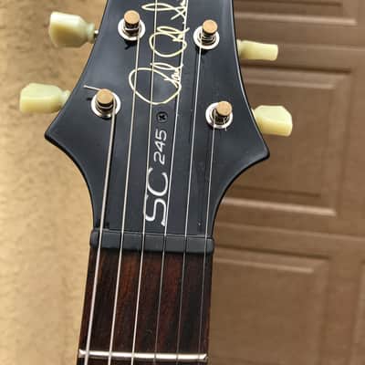 Paul Reed Smith PRS SC 245 w/ Birds - Pinstripe “1 of a kind” 2010 Black / Red image 9