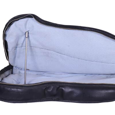 1960s Fender Precision Bass Gig-Bag  Black Leather image 3