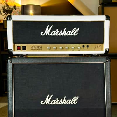 Marshall JCM 800 Lead Series Model 2204 50-Watt Master Volume Mk2 Head 1985 - White image 2