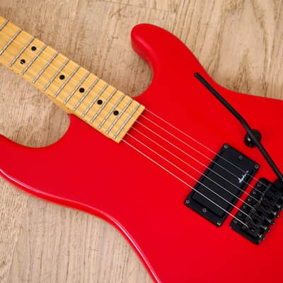 1980s Charvel by Jackson Model 1 Super Strat Vintage Electric Guitar Red, Japan image 7