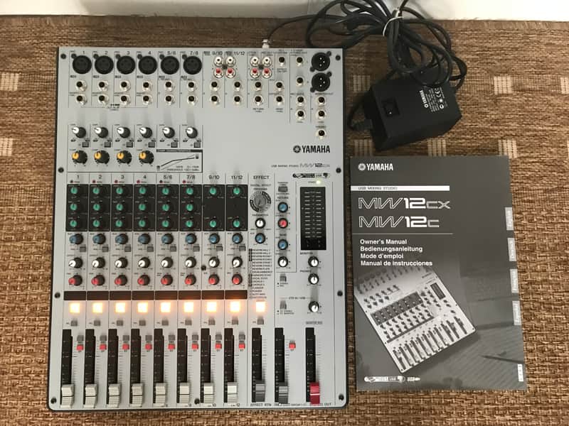 Yamaha USB 12 Channel Mixer MW12CX + Manual + Power Cord image 1
