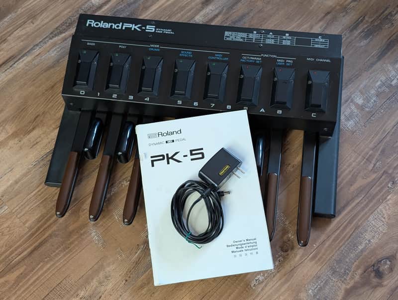 Roland PK-5 Bass Dynamic MIDI Pedal Keyboard Battery Powered Great Shape W/Manual & PSU image 1