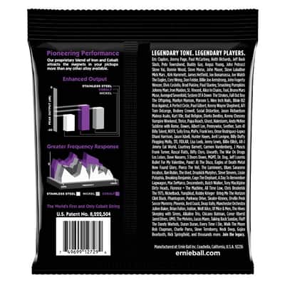 Power Slinky Cobalt 7-String Electric Guitar String Set 11-58 Gauge FeCo alloy magnetic properties image 2
