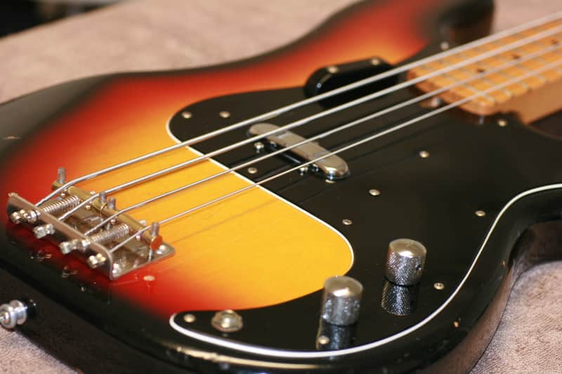 Maya Precision Bass 4 String 1970's 3 Color Sunburst image 1