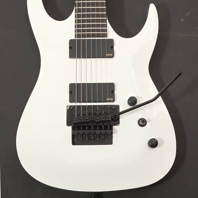Agile 7 String Electric Guitar w/Floyd Rose 25.5" Scale Interceptor Pro 725 EB EMG White image 2