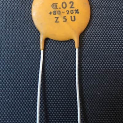 Circle D .02 uF Capacitor Ceramic Disc Dime Tone Caps +80-20% utilized in 1970s Stratocasters image 2