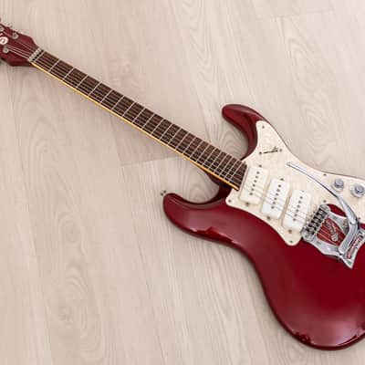2004 Mosrite Eurorite 3 Pickup Non-Production Ventures-Style Guitar, Candy Apple Red w/ Case, Fillmore image 12