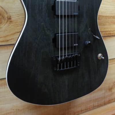 Used Ibanez Iron Label FRIX6FEAH 6 String Electric Guitar Charcoal Stained Flat image 1