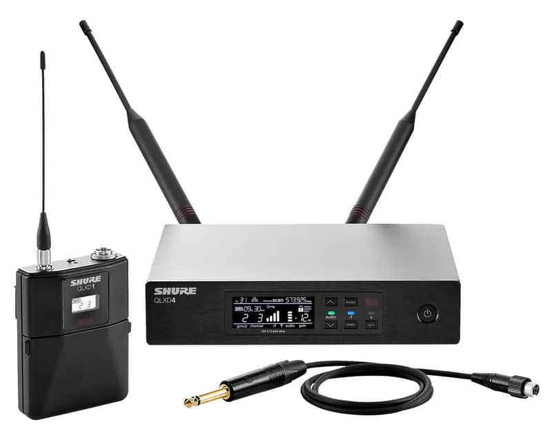 Shure QLXD14 Body Pack Wireless Guitar System With Cable image 1