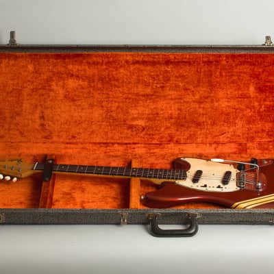 Fender Competition Mustang Solid Body Electric Guitar (1971), ser. #328976, original grey hard shell case. image 10