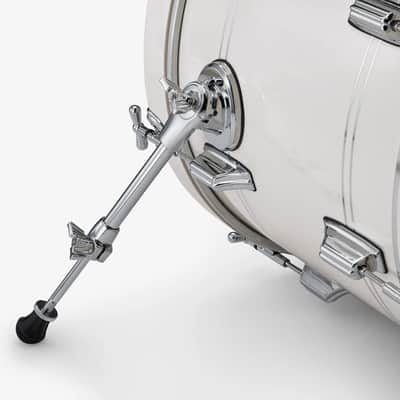 ~NEW!~ Rogers Powertone Series 4-Piece 10/12/14/20 Fusion Drum Kit Set in Antique Creme with Chrome Pinstripes image 5