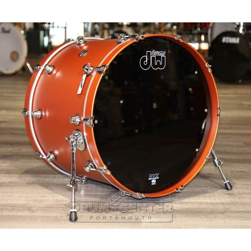 DW Performance Bass Drum 24x18 Hard Satin American Rust image 1