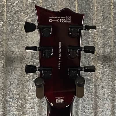 ESP LTD EC-1000 QM Quilt Top See Thru Black Cherry Fluence Guitar & Case #0202  Used image 7