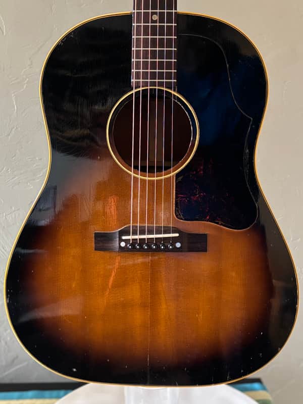 Vintage 1955 Gibson J-45 w scalloped bracing and vintage Gibson case image 1