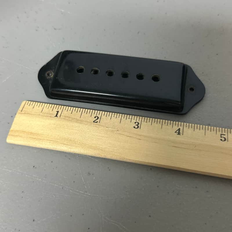 Gibson P-90 Dogear Pickup Cover Arched Black Vintage 1950's ES-150 ES-125 image 1