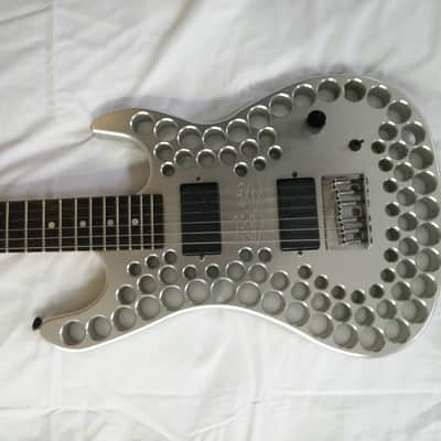 Abel Axe Strat-type body with holes  1994 - 1996 Silver image 2