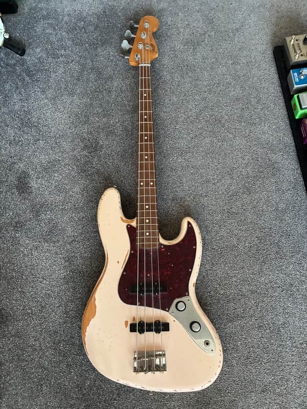 Fender Flea Artist Series Road Worn Signature Jazz Bass 2016 - Present - Shell Pink image 1