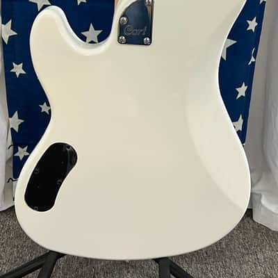 Cort GB54JJ OW 4-String Bass Guitar 2018 - Olympic White with Soft Case image 10