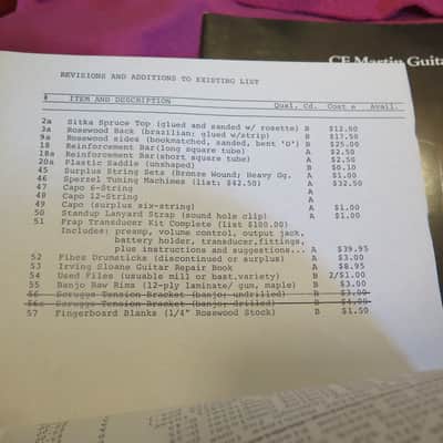Dick Boak / Mark Campellone letter vintage 1977 Martin catalog guitars parts D28 D45 acoustic dreadnaught 0045 image 9