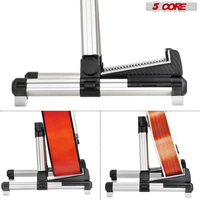 5 Core Guitar Stand Adjustable A Frame Shape w Rubber Pad Arms Supports Acoustic Electric Bass image 12