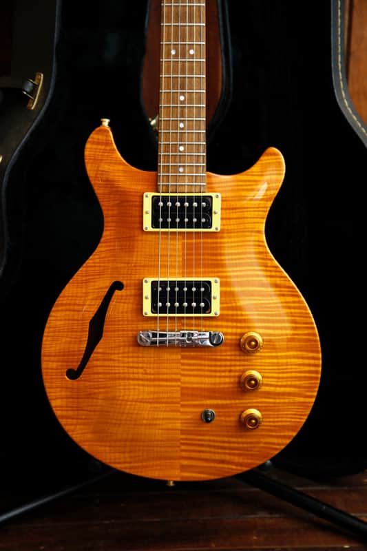 Hamer USA Artist Amber Double Cut Semi-Hollow Electric Guitar 1990's Pre-Owned image 1