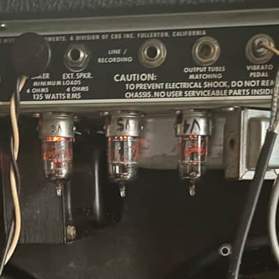 Fender Twin Reverb 2-Channel 100-Watt 2x12" Guitar Combo - Silver Panel (NEW POWER TRANSFORMER, PROFESSIONALLY SERVICED) image 7