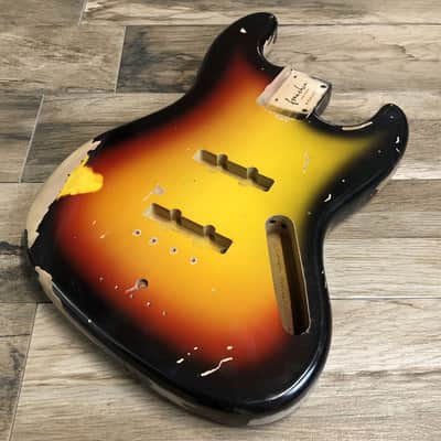 Made to Order - FRANCHIN Uranius bass body JACO PASTORIUS REPLICA Relic Aged Sunburst 100% Nitro Lacquer Alder Jazz-Bass Style Made in Italy image 4