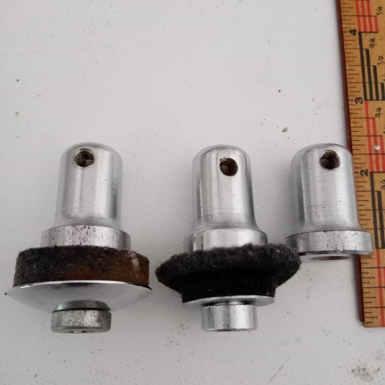 Slingerland Clutch Parts Lot 3x 70s Buddy Rich/Dynamo Hi-Hat Cymbal Stand Hex US — main photograph