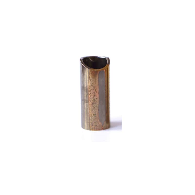 Rock Slide Swamp Slide Large Aged Brass Guitar Slide image 1