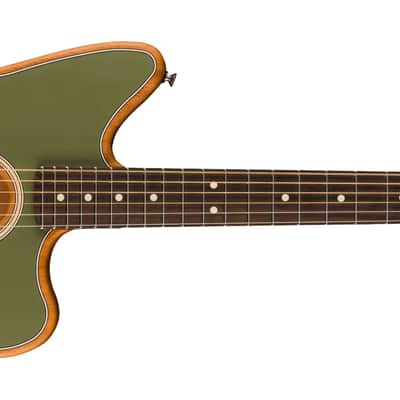 Fender Acoustasonic Player Jazzmaster 2022 - Present - Antique Olive image 1