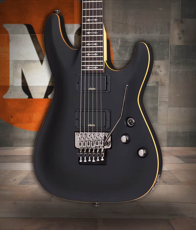 Schecter Demon-6 FR Electric Guitar - Aged Black Satin (3661) image 1