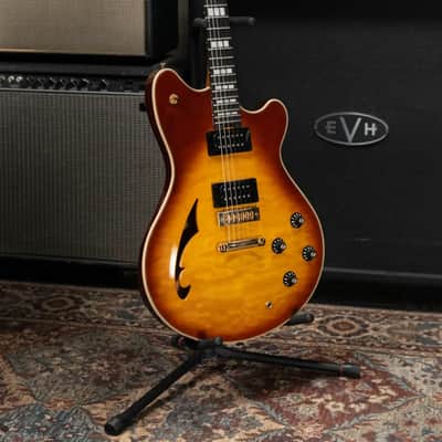 EVH SA-126 Special QM Semi-Hollow Electric Guitar - Tobacco Sunburst with Hardshell Case - Used image 15