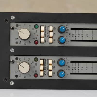 2 Trident A-Range Console Channel Strips In Boutique Audio Powered Rack #55794 image 3