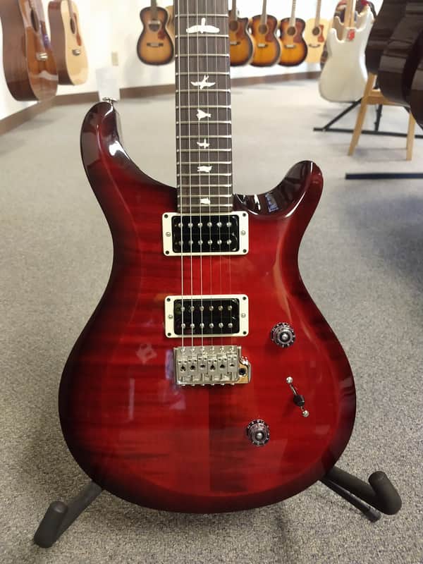 New PRS Paul Reed Smith S2 Custom 24 Fire Red Burst with PRS Signature Gigbag image 1