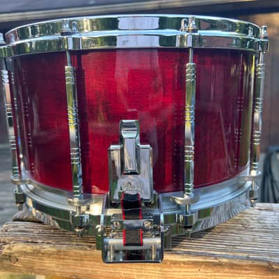 Pearl GA-914ED 14x8” Maple Fiberglass Free Floating snare 1983 - Cherry image 4