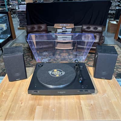 Audio-Technica AT-LP3XBT-BK Automatic Belt Drive Turntable Package with Edifier R990BT Bluetooth image 1