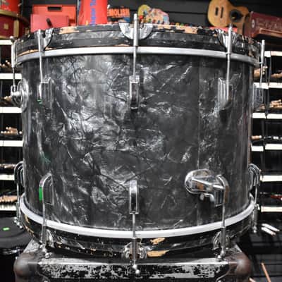 Vintage Slingerland Leedy 14" x 22" Bass Drum in Black Diamond Pearl image 5