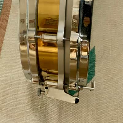 Pearl  Pearl 14’’x 3.5’’ free floating brass shell…piccolo brass snare drum 1997 image 6