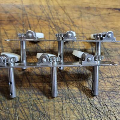 Vintage RARE 1965 Japan 3x3 On a Plate Open Back Parlor Guitar Tuners Japan Luthier Parts #7 image 4